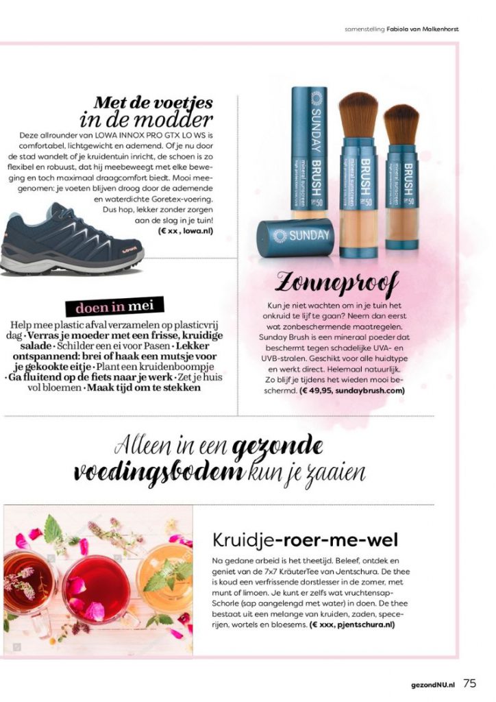 Publicatie GezondNu Sunday Brush april 2020Publicatie GezondNu Sunday Brush april 2020