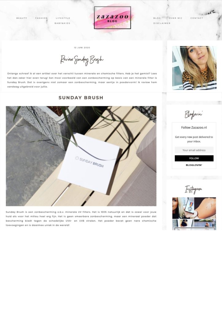 NL 2020 juni online Zazazoo Cover - Sunday Brush