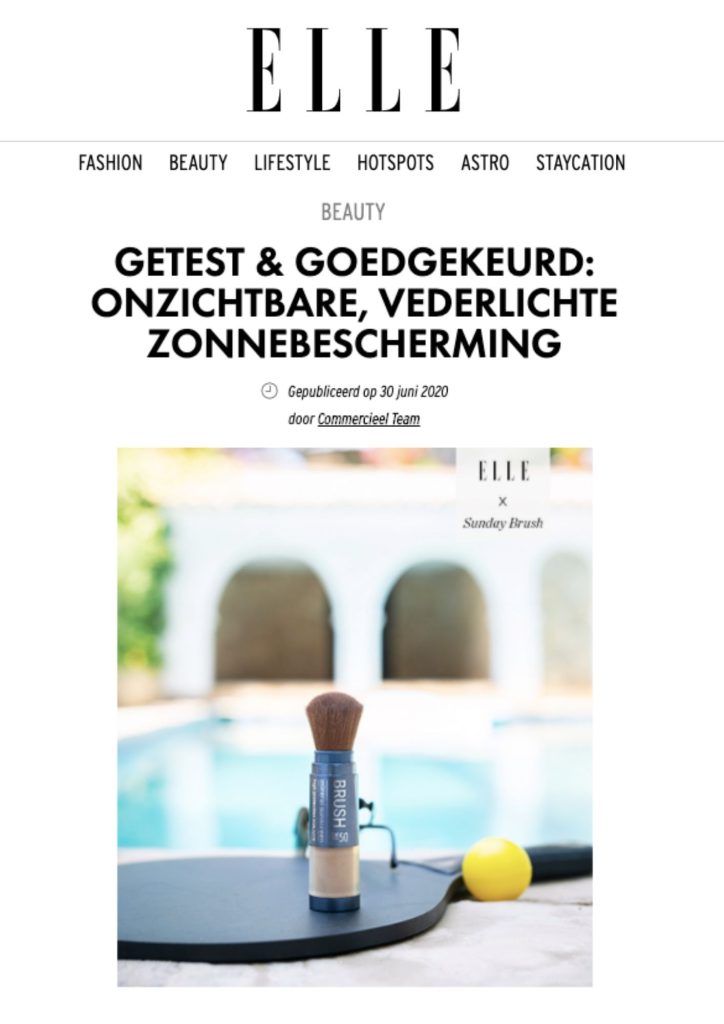 NL 2020 juni online Cover Elle - Sunday Brush